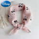 迪士尼（Disney）可愛米老鼠棉麻兒童圍巾男女薄款絲巾小方巾寶寶嬰兒三角口水圍脖 粉色