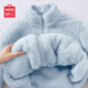 名創(chuàng)優(yōu)品（MINISO）抓絨厚外套女2024秋冬季爆款搖粒絨內(nèi)膽夾克上衣女士沖鋒開衫衛(wèi)衣 【長絨搖粒絨】淺藍色(純色) S 155 (體重85-105斤)