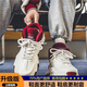 HAHF莆田高幫男鞋2025秋冬季新款休閑運(yùn)動鞋男青少年皮面增高老爹潮鞋 白紅[升級款】 42