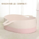 愛(ài)帛哆嬰兒手提車(chē)載睡籃移動(dòng)外出寶寶安全睡床ins便攜式韓系家用手提籃 粉色加米色嬰兒籃加海綿墊子
