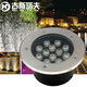 古斯塔夫（Gu Si Ta Fu）地埋燈嵌入式地燈廣場地射燈戶外防雨水led埋地燈園林燈地下燈 暖白光 18W