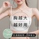 蜜桃杯細肩帶內衣女大胸顯小夏季薄款吊帶裙專(zhuān)用可拆卸肩帶外漏美背文胸 U型大露背-可可色 85A BC