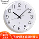 天王星（Telesonic）掛鐘客廳鐘表2025新款家用自動(dòng)對(duì)時(shí)電波鐘萬年歷溫度時(shí)鐘表掛墻 白色直徑36cm（14英寸）