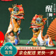 翊珗（YIXIAN）醒獅擺件黃飛鴻舞獅佛山石灣陶瓷非遺工藝品中國特色禮物送老外 小號碧彩禮盒裝【贈精美底座】