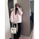 億梵莎（YIFANSHA）棉服女2024冬季新款韓系加厚寬松工裝派克服毛領(lǐng)外套羽棉襖絨服女 粉紅色 均碼（可備注碼數(shù)）