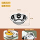 茶花（CHAHUA）食品級不銹鋼家用加厚菜湯盆快餐盤(pán)湯碗盤(pán)子學(xué)生餐盤(pán)圓形廚房 加厚款 食品級不銹鋼 1個(gè) 16cm