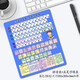 朋訊（PENGXUN） 五筆字根表鼠標墊口訣鍵盤(pán)圖字型助記圖學(xué)打五筆字根表圖高清五筆鼠標墊辦公電腦墊 藍色【字根表+拼音表】