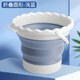 反轉可折疊洗筆桶美術(shù)生專(zhuān)用水桶洗筆筒水彩水粉顏料涮筆筒圓形小水桶1個(gè)【升級款】淺藍