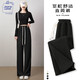 JEANSWEST CLUB真維斯闊腿褲女秋冬季雪尼爾時(shí)尚垂感加絨加厚小個(gè)子顯瘦直筒褲子