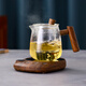 圓舍（Yumsir） 可燒水100度加熱杯墊溫茶器恒溫杯墊加熱底座快速熱奶定時(shí)暖杯墊 【深木紋】+透明 木把茶壺