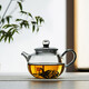 綠昌明茶壺煮茶壺功夫茶具加厚耐高溫泡茶壺家用辦公帶把手小茶壺 200ml