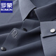 羅蒙（ROMON）易打理四面彈冰絲長(cháng)袖襯衫男士春秋款商務(wù)中青年無(wú)痕免燙襯衣男寸 C6018藍色【繡花款】 2XL