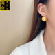 鑫貝怡珠寶黃金球球耳釘簡(jiǎn)約百搭通勤半圓球耳環(huán)女大氣高級999足金鏡面耳飾 黃金圓球耳釘一對 16mm直徑3.76克