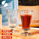 帕莎帕琦土耳其進(jìn)口玻璃紅茶杯咖啡杯水杯飲料杯啤酒杯列酒杯家用客廳透明 鉆石高腳杯120ml2只