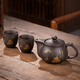 瓷牌茗茶具（cipaiming teaset）瓷牌茗 紫砂功夫茶具套裝家用茶壺茶杯茶盤(pán)茶臺整套 鵜鶘《小和尚》紫砂一壺二杯