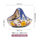 歐美客創(chuàng  )意波蘭風(fēng)陶瓷手提果盆個(gè)性手繪異形果籃家用糖果零食籃子釉下彩 千紫-10英寸提柄果籃 1層 1個(gè)