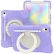 重器iPad2022/2021保護(hù)套10.2英寸第九代兒童防摔ipad9保護(hù)殼8旋轉(zhuǎn)平板電腦7帶筆槽 香芋紫【360手環(huán)】 ipad7/8/9（10.2英寸）