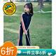 G.duck小黃鴨童裝女童秋裝套裝兒童運動(dòng)裝中大童秋季新款兩件套女孩衣服 藏青色 120 建議110-120cm6-7歲cm