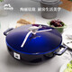 琺寶（staub）法國(guó)琺瑯鑄鐵鍋平底雙耳煲湯鍋燉鍋火鍋烹飪鍋具電磁爐通用 魚把手海鮮鍋深藍(lán)色 28cm