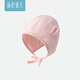 湯尼倍兒嬰兒純棉帽子春秋季男女寶寶護耳帽新生兒胎帽防風(fēng)護囟門(mén)帽子 粉紅色S（頭圍42-48CM)9-12個(gè)月 根據寶寶頭圍選擇哦