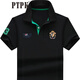 PTPK潮牌高檔保羅刺繡短袖polo衫男士薄夏裝新款商務(wù)休閑翻領(lǐng)t恤上衣 黑色 XL 145-160斤