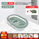 BARBAROUS GROWTH小烏龜生態(tài)缸養龜專(zhuān)用箱曬臺造景曬臺家用大型飼養箱免換水龜 瀝水龜盆中號綠+飼養禮包+送烏龜