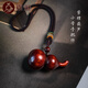 雅姬天然檀木葫蘆手把件紫檀雕刻隨身文玩創(chuàng)意擺件男女實木把玩件飾品 紫檀葫蘆小號手把件