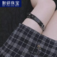 默研（MOYAN）黑暗朋克裝飾腿環(huán)性感蘿莉小腿防滑腿環(huán)少女軟妹大腿圈配飾腿帶 黑色腿環(huán)  A13-203