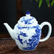 清彩陶瓷茶壺小雅單壺功夫茶具景德鎮(zhèn)中式泡茶壺手繪青花瓷手工壺220CC 仿古青花手工壺
