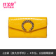 絲芙倫新年長(cháng)款手拿錢(qián)包黃色招財錢(qián)夾鑲鉆鱷魚(yú)紋亮皮大鈔夾放手機 黃色-頭層牛皮 高檔五金