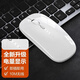 無線鼠標可充電辦公游戲電競妙控人體工學藍牙電量顯示靜音便攜適用于小米惠普華碩蘋果筆記本電腦 【無線-2.4G電量顯示增強版】鋼琴白