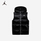 NIKE JORDAN 耐克AJ童裝男女童羽絨馬甲冬新款兒童保暖上衣 正黑色 120 /60 【建議身高110-116cm】