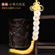 鼎風(fēng)閣天然漢白玉平安扣六白玉串掛件除污穢廁所對門沖門臥室衛(wèi)生間掛飾 黃繩小號六白玉-單枚直徑約25mm