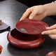必發(fā)紫銅茶盤(pán)復古嵌銀高端茶臺家用儲水式旅行小茶海茶壺托干泡臺壺承 紫銅鎏銀燒紅茶盤(pán)