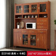 巨萬(wàn)佳木 酒柜餐邊柜一體靠墻柜子新中式實(shí)木框高柜廚房家用儲物柜餐廳柜 CD160高柜+斗柜 送貨上門(mén)【包安裝】