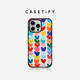 CASETIFY色彩愛心 防摔手機殼 適用于iPhone 16 Pro 透明黑框