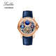 天舶（TIELBO）宇宙系列天機715陀飛輪機械表鱷魚(yú)真皮商務(wù)防水男士手表時(shí)裝腕表 天機715#玫金(藍) 44mm