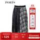 PORTS寶姿春夏新品半身裙百褶裙LM8S028MPT031 黑色印花 M (6)