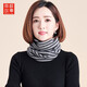 南極故事羊毛小圍脖女士秋冬款針織圍巾套頭保暖護頸椎脖套新年禮物 灰色