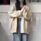 DAVEY MODE加厚毛衣女秋冬季2025新款韓系感上衣寬松慵懶風(fēng)針織開衫外套 杏黃色毛衣【zt】【針織衫防曬開衫外搭 加厚 M 45/55kg
