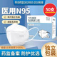 N95醫用防護口罩單只獨立包裝滅菌級成人3D一次性甲流防護口罩 N95醫用口罩50只/2盒【獨立包裝紙塑袋】