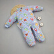 相思桐寶寶手工棉花包腳連體棉衣嬰幼兒閉襠哈衣男女寶寶加厚包腳棉服冬 小奶龍藍【精梳純棉】棉花加厚 80碼參考年齡3-6個(gè)月
