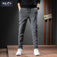 zengzhi\/增致牛仔褲男新品中腰彈力松緊抽繩小腳長(cháng)褲 HJ139灰色 29