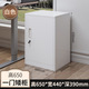 旭集辦公室小鐵皮柜子文件柜矮柜儲物抽屜柜資料帶鎖工具柜桌下收納柜 65高單門(mén)（純白） 0.5mm
