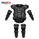 沃薩維（WOSAWE）兒童防摔護(hù)甲衣摩托車騎行護(hù)胸護(hù)背護(hù)腿護(hù)肘護(hù)具小孩輪滑防護(hù)盔甲 黑色進(jìn)階款護(hù)甲衣+長護(hù)肘護(hù)膝 M