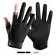 簡(jiǎn)時(shí)行手套男夏季薄款戶(hù)外開(kāi)車(chē)登山透氣防滑運動(dòng)騎行漏二指觸屏手套 二指網(wǎng)眼-黑色 均碼