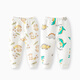 雅嬰世族嬰兒加厚保暖棉褲男女寶寶休閑褲冬季夾棉兒童褲子保暖長(cháng)褲秋褲 2件裝【兔子+恐龍】平腰保暖褲 100cm【可拆檔】