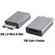 塵土 鋁外殼Type-C母轉(zhuǎn)micro USB3.0公轉(zhuǎn)接頭Mac連接移動硬盤盒手機華為蘋果電腦小米 Type-C母轉(zhuǎn)MicroUSB3.0轉(zhuǎn)接頭 一個裝
