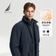 諾帝卡（NAUTICA）【單件直降】秋冬新款防輕濺水立領(lǐng)隱藏帽厚外套棉服男JO4307-N 藏青4NV M