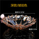 青蘋(píng)果北歐玻璃果盤(pán)網(wǎng)紅水果盤(pán)創(chuàng  )意零食盤(pán)蛋糕盤(pán)子家用現代茶幾盤(pán)大果盆 DSGD2015-13HA琥珀深款盤(pán)32.5CM